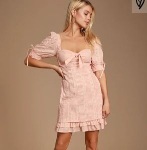 NWT Lulu's Blush tie back dress